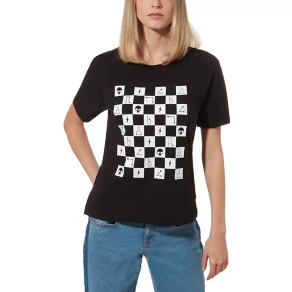 Vans Tops - NWT Vans x Harry Potter Dark Arts Glow in the Dark Black and White Women's Small